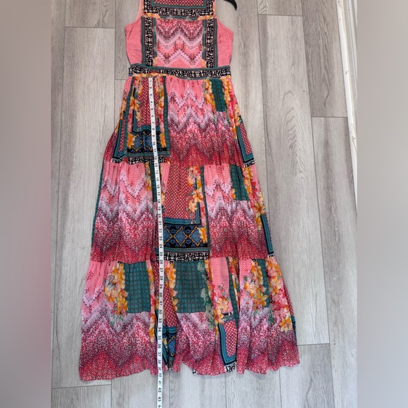 Anthropologie Alessandra Maxi Dress Bhanuni Jyoti Sz 6 Small Boho Beaded Tiered - Picture 16 of 16